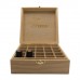 DOTERRA BRANDED PINEWOOD ESSENTIAL OILS BOX - HOLDS 25 VIALS 