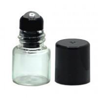 1 ML GLASS ROLLER- CLEAR GLASS ROLL-ON. 12 pcs