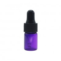 2 ML PURPLE GLASS VIALS WITH DROPPER CAPS (PACK OF 6)