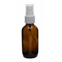 30ml Amber Glass Bottle with white misting spray Top