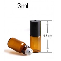 RULLIKPUDEL -3 ml amber roll on glass bottle