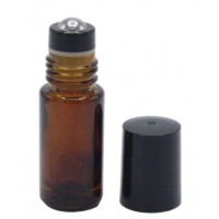 5ml amber roll on thick glass bottle. Roller ball dia.: 10mm