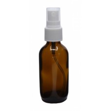 60ml Amber Glass Bottle with white Spray Top