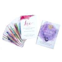 Treasures Within: Emotions & Essential Oil Affirmation Cards with bottle labels